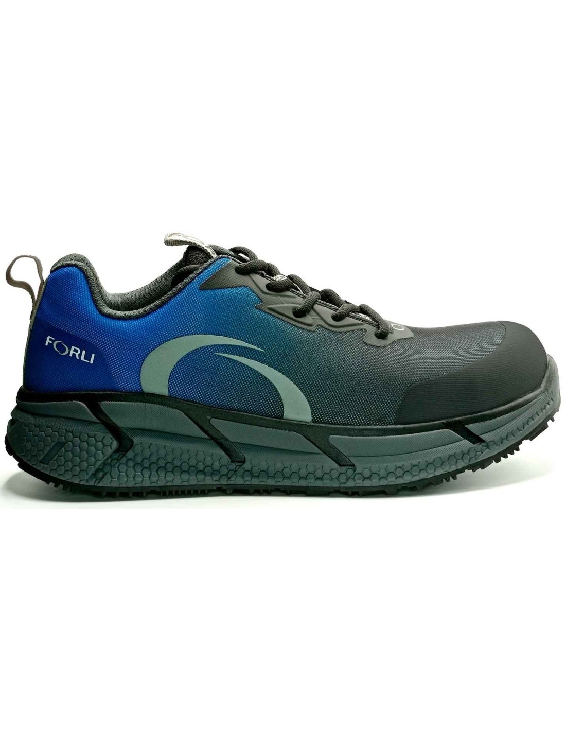 Zapato deportivo de seguridad S1P fabricado en rejilla transpirable. Refuerzos de TPU en zona de puntera, trasera y cordonera. Puntera no metálica (fibra de vidrio).
Plantilla anti-perforación textil.
Plantilla “PFM Insole Technology”. Plantilla interior antiestática y antibacteriana de material espumado con soporte textil, diseño ergonómico conforme a patrones biomecánicos de marcha.
Cuello acolchado para un mejor confort. Acolchado suave con espuma transpirable.
Refuerzo de microfibra en zona del talón.
Sistema de cierre con cordones.
Suela exterior de EVA con piso caucho-nitrilo. Formulación especial ESD con resistencia eléctrica según EN 61340.
Normativa EN ISO 20345:2022 S1PL HI CI FO SR + ESD.
Tallas 35-48.