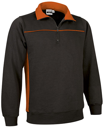 Sudadera con media cremallera y diseño bicolor
· Confeccionada en tejido felpa mezcla algodón con poliéster resistente y duradero con perchado interior para mayor retención térmica y
confort
· Colores neutros como base, combinados con colores llamativos, en bandas laterales, interior del cuello y en el vivo del pecho
· Cuello alto con cierre de media cremallera central que aporta protección anti frío o ventilación adicional, según la estación del año
· Cintura y puños de canalé elástico que se adaptan cómodamente.
20 combinaciones diferentes.
Tallas: S a 3XL