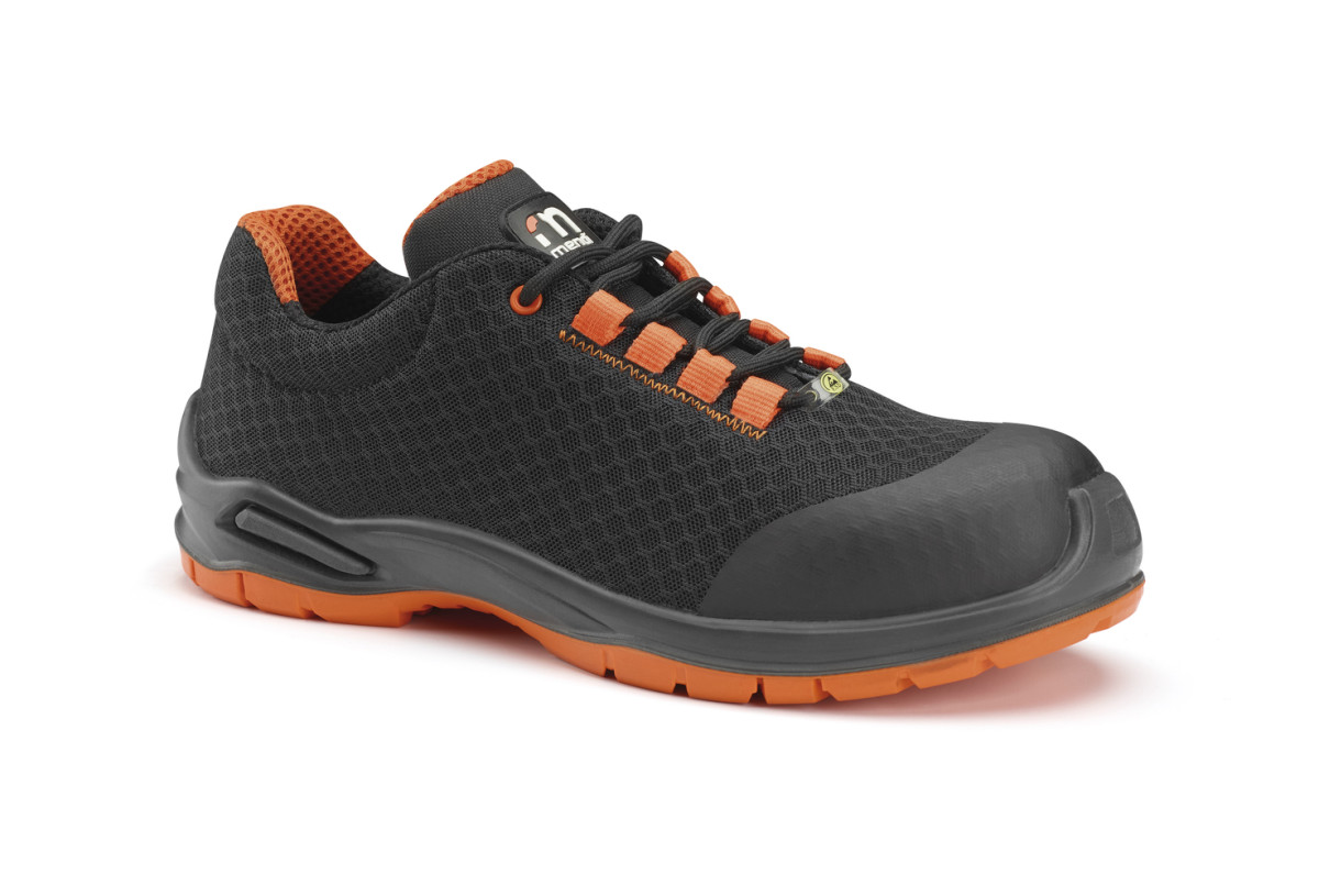 

Zapato con estilo deportivo, corte en tejido celdas nido de abeja muy transpirable. Refuerzo de TPU en puntera para mejorar la vida del calzado. Muy ligero, peso inferior a 500 gramos pie (T.42). No metalico con puntera de de seguridad de fibra de vidrio y plantilla antiperforación textil. Plantilla interior Comfort. Suela deportiva de PU2D, muy ligera y flexible, con ventana lateral Shock Absorber.

    Absorción de energia en el talón para un mejor impulso.
    Suela concebida para trabajos en interior, logistica y ambiente urbano.
    Aristas laterales y talón reforzado.
    Sujección de la boveda plantaria, prevención de la torsión del pie.
    Refuerzo de la suela en puntera y talón.
    Calzado ESD especial para protección de cargas electrostáticas.
Tallas: 36 a 49
